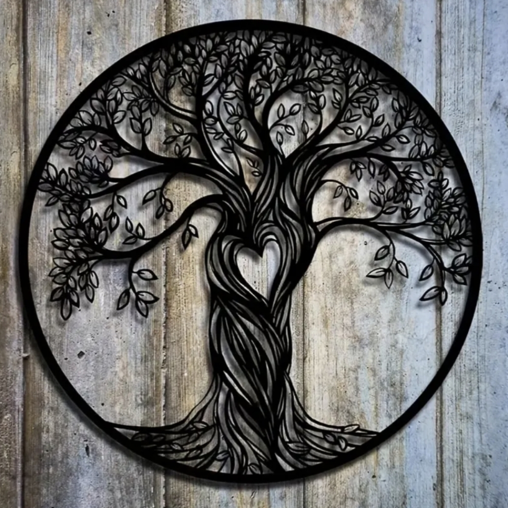 Wall Decor--Metal Love Tree